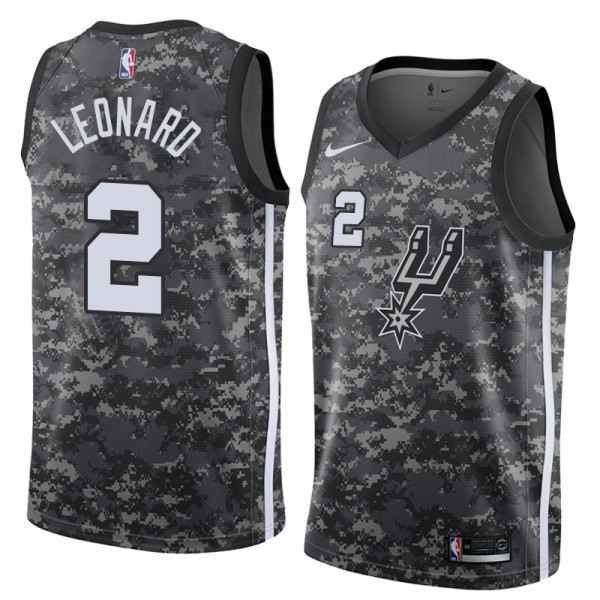 NBA Men San Antonio Spurs camouflage #2 LEONARD Jersey High Quality Name and Number Print