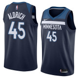 NBA Men Minnesota Timberwolves Dark Blue #45 ALDRICH Jersey High Quality Name and Number Print