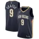 NBA Men New Orleans Pelicans Dark Blue #9 OKAFOR Jersey High Quality Name and Number Print