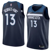 NBA Men Minnesota Timberwolves Dark Blue #13 GEORGES-HUNT Jersey High Quality Name and Number Print