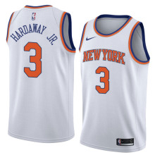 NBA Men New York Knicks White #3 HARDAWAY JR. Jersey High Quality Name and Number Print