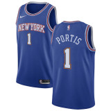 NBA Men New York Knicks Blue #1 PORTIS Jersey High Quality Name and Number Print