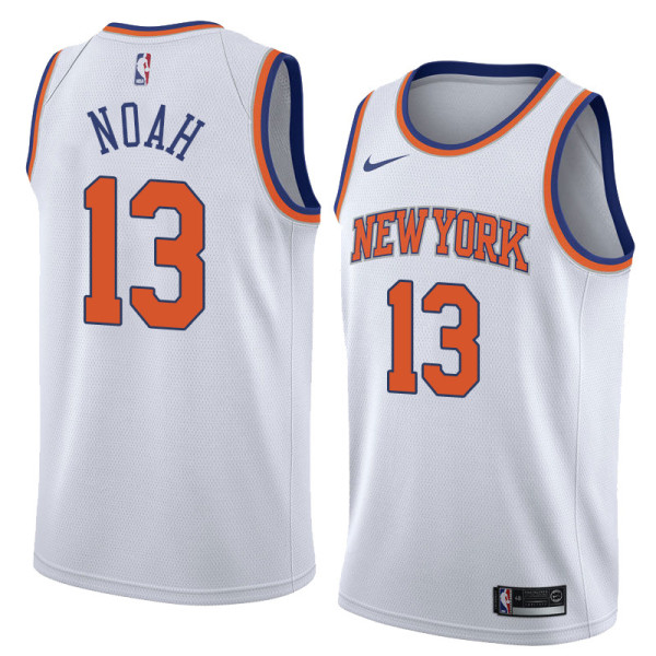 NBA Men New York Knicks White #13 NOAH Jersey High Quality Name and Number Print