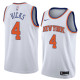 NBA Men New York Knicks White #4 HICKS Jersey High Quality Name and Number Print