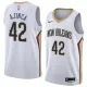 NBA Men New Orleans Pelicans White #42 AJINCA Jersey High Quality Name and Number Print