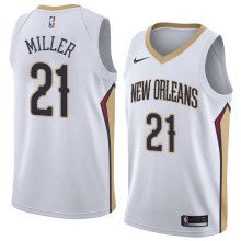 NBA Men New Orleans Pelicans White #21 MILLER Jersey High Quality Name and Number Print