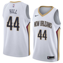 NBA Men New Orleans Pelicans White #44 HILL Jersey High Quality Name and Number Print