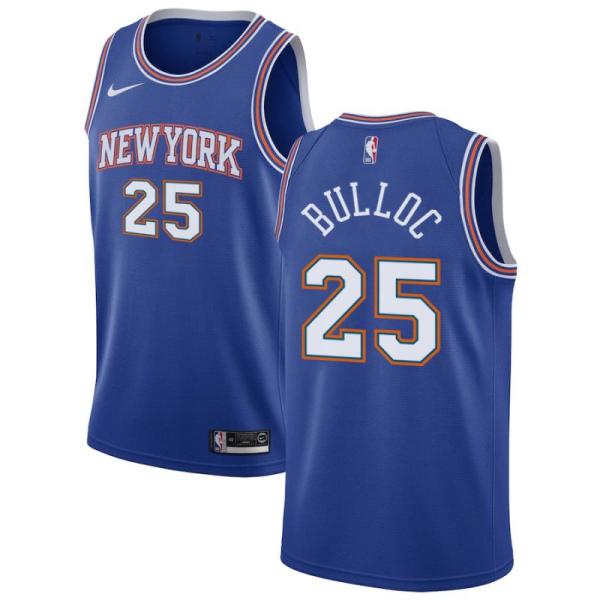 NBA Men New York Knicks Blue #25 BULLOC Jersey High Quality Name and Number Print