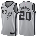 NBA Men San Antonio Spurs Grey #20 GINOBILI Jersey High Quality Name and Number Print