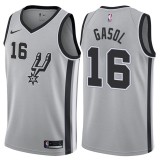 NBA Men San Antonio Spurs Grey #16 GASOL Jersey High Quality Name and Number Print