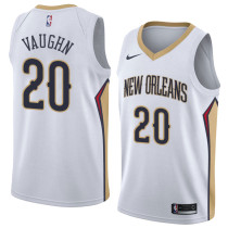NBA Men New Orleans Pelicans White #20 VAUGHN Jersey High Quality Name and Number Print