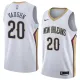 NBA Men New Orleans Pelicans White #20 VAUGHN Jersey High Quality Name and Number Print