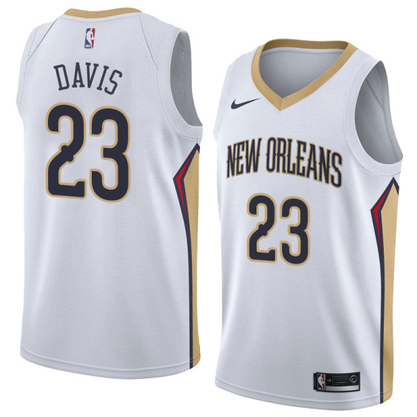 NBA Men New Orleans Pelicans White #23 DAVIS Jersey High Quality Name and Number Print