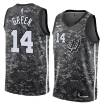 NBA Men San Antonio Spurs camouflage #14 GREEN Jersey High Quality Name and Number Print