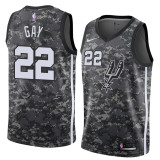 NBA Men San Antonio Spurs camouflage #22 GAY Jersey High Quality Name and Number Print