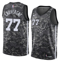 NBA Men San Antonio Spurs camouflage #77 LAUVERGNE Jersey High Quality Name and Number Print