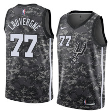 NBA Men San Antonio Spurs camouflage #77 LAUVERGNE Jersey High Quality Name and Number Print