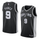 NBA Men San Antonio Spurs Black #9 PARKER Jersey High Quality Name and Number Print