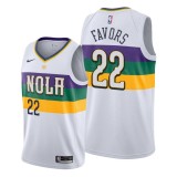 NBA Men New Orleans Pelicans White City #22 FAVORS Jersey High Quality Name and Number Print