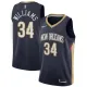 NBA Men New Orleans Pelicans Dark Blue #34 WILLIAMS Jersey High Quality Name and Number Print