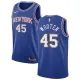 NBA Men New York Knicks Blue #45 WOOTEN Jersey High Quality Name and Number Print