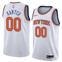 NBA Men New York Knicks White #00 KANTER Jersey High Quality Name and Number Print