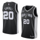 NBA Men San Antonio Spurs Black #20 GINOBILI Jersey High Quality Name and Number Print