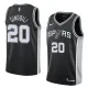 NBA Men San Antonio Spurs Black #20 GINOBILI Jersey High Quality Name and Number Print