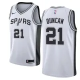 NBA Men San Antonio Spurs White #21 DUNCAN Jersey High Quality Name and Number Print