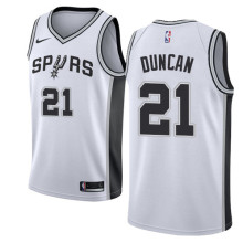 NBA Men San Antonio Spurs White #21 DUNCAN Jersey High Quality Name and Number Print