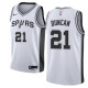 NBA Men San Antonio Spurs White #21 DUNCAN Jersey High Quality Name and Number Print