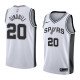 NBA Men San Antonio Spurs White #20 GINOBILI Jersey High Quality Name and Number Print