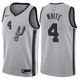 NBA Men San Antonio Spurs Grey #4 WHITE Jersey High Quality Name and Number Print