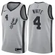 NBA Men San Antonio Spurs Grey #4 WHITE Jersey High Quality Name and Number Print