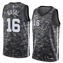 NBA Men San Antonio Spurs camouflage #16 GASOL Jersey High Quality Name and Number Print