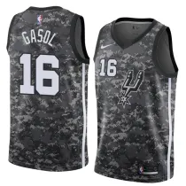 NBA Men San Antonio Spurs camouflage #16 GASOL Jersey High Quality Name and Number Print