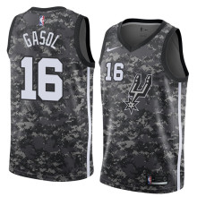NBA Men San Antonio Spurs camouflage #16 GASOL Jersey High Quality Name and Number Print