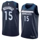 NBA Men Minnesota Timberwolves Dark Blue #15 MUHAMMAD Jersey High Quality Name and Number Print