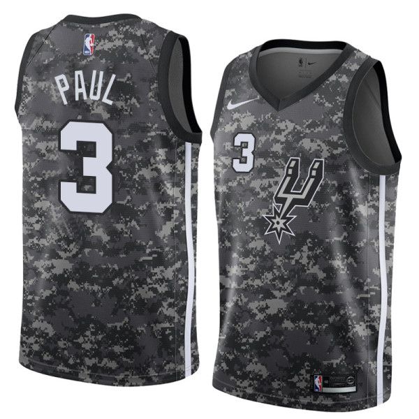 NBA Men San Antonio Spurs camouflage #3 PAUL Jersey High Quality Name and Number Print