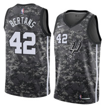 NBA Men San Antonio Spurs camouflage #42 BERTANS Jersey High Quality Name and Number Print