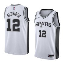 NBA Men San Antonio Spurs White #12 ALDRIDGE Jersey High Quality Name and Number Print