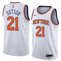 NBA Men New York Knicks White #21 DOTSON Jersey High Quality Name and Number Print