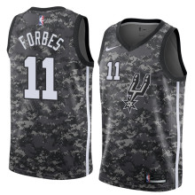 NBA Men San Antonio Spurs camouflage #11 FORBES Jersey High Quality Name and Number Print