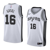 NBA Men San Antonio Spurs White #16 GASOL Jersey High Quality Name and Number Print