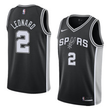 NBA Men San Antonio Spurs Black #2 LEONARD Jersey High Quality Name and Number Print