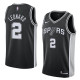 NBA Men San Antonio Spurs Black #2 LEONARD Jersey High Quality Name and Number Print