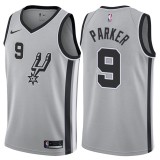 NBA Men San Antonio Spurs Grey #9 PARKER Jersey High Quality Name and Number Print