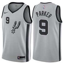 NBA Men San Antonio Spurs Grey #9 PARKER Jersey High Quality Name and Number Print