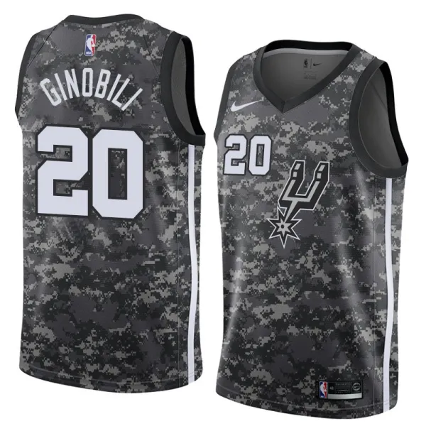 NBA Men San Antonio Spurs camouflage #20 GINOBILI Jersey High Quality Name and Number Print