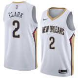 NBA Men New Orleans Pelicans White #2 CLARK Jersey High Quality Name and Number Print